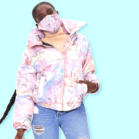 Forever 21 PREMIUM LABEL Cute Angelic Puffer Jacket S - Picture 1 of 6